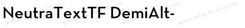 NeutraTextTF DemiAlt字体转换